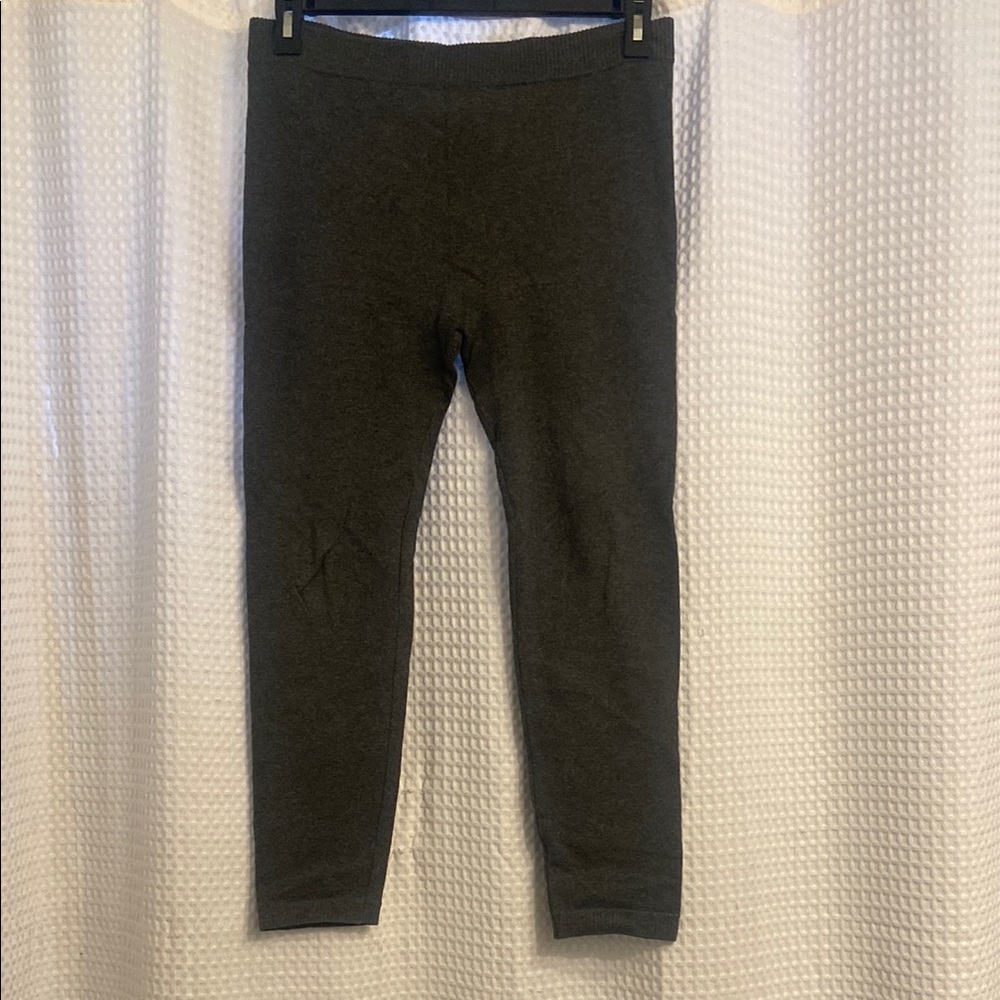 Feathers Gray Leggings Stretchy  Bottoms